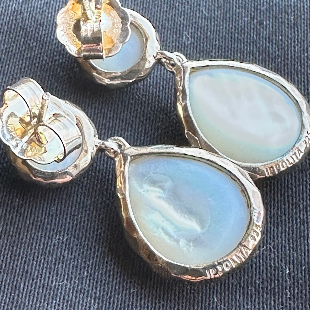 NWOT Ippolita Rock Candy Snowman Mother-of-Pearl Earrings - Picture 3 of 14